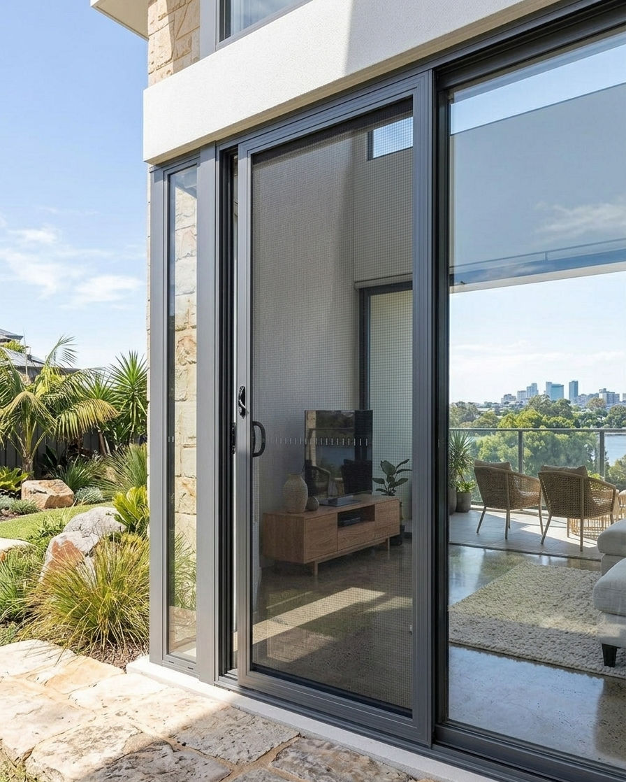 Modern home with SecureView security screens